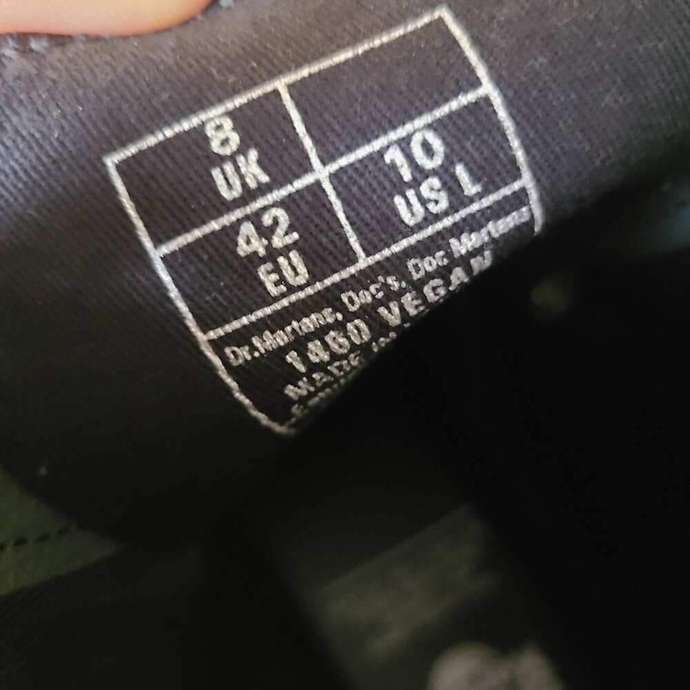 Vegan Dr. Martens US 10 Grey Metallic - Picture 4 of 5